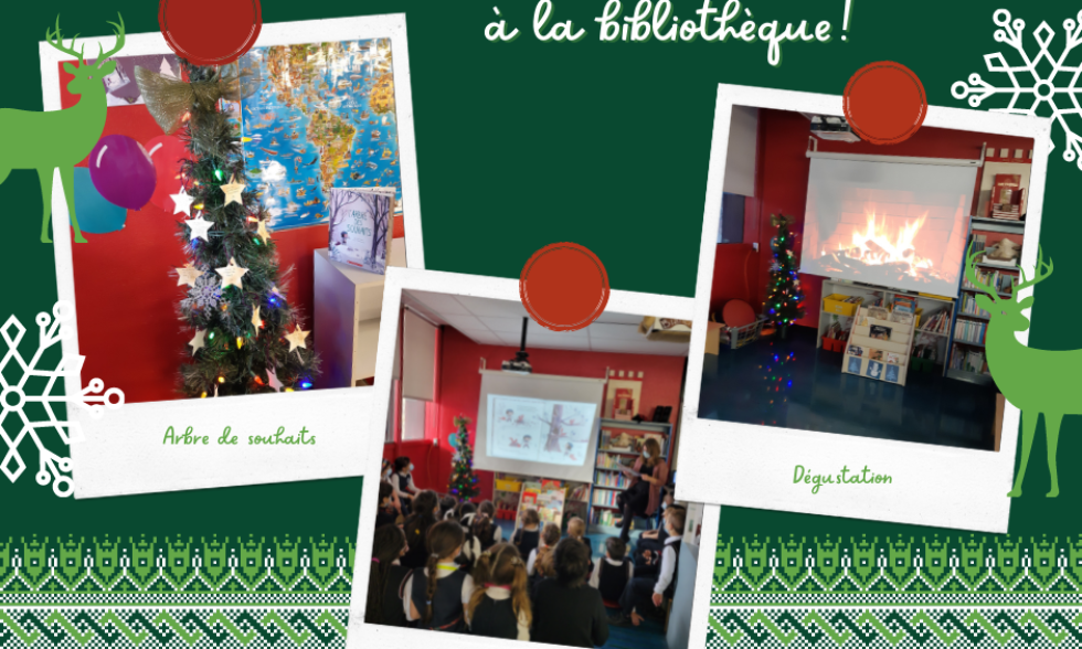 Activités de Noël à la bibliothèque du primaire!